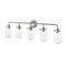 Z-Lite Delaney 5 Light Vanity, Brushed Nickel & Clear 471-5V-BN - alternate 2